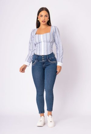 JEANS SKINNY MIRELDA OSCURO