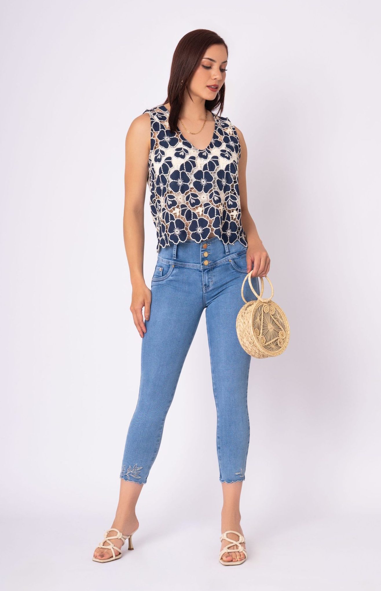 JEANS SKINNY XENIA AZUL